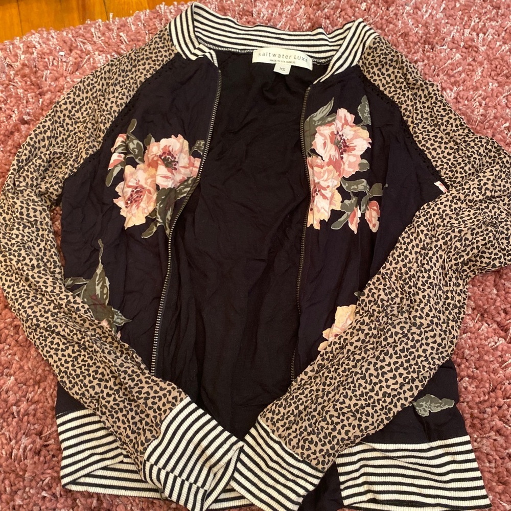 XS Floral Bomber Jacket